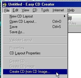 Creating CD from an Image File (EZ CDC)